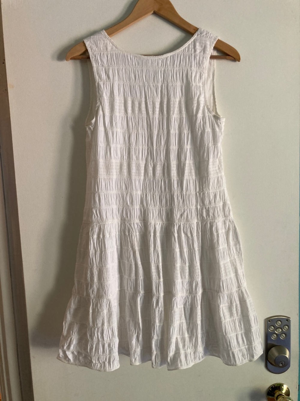 Max Studio Womens Size S Pullover White Cotton Summer Fit Flare Mini Dress - Picture 7 of 10